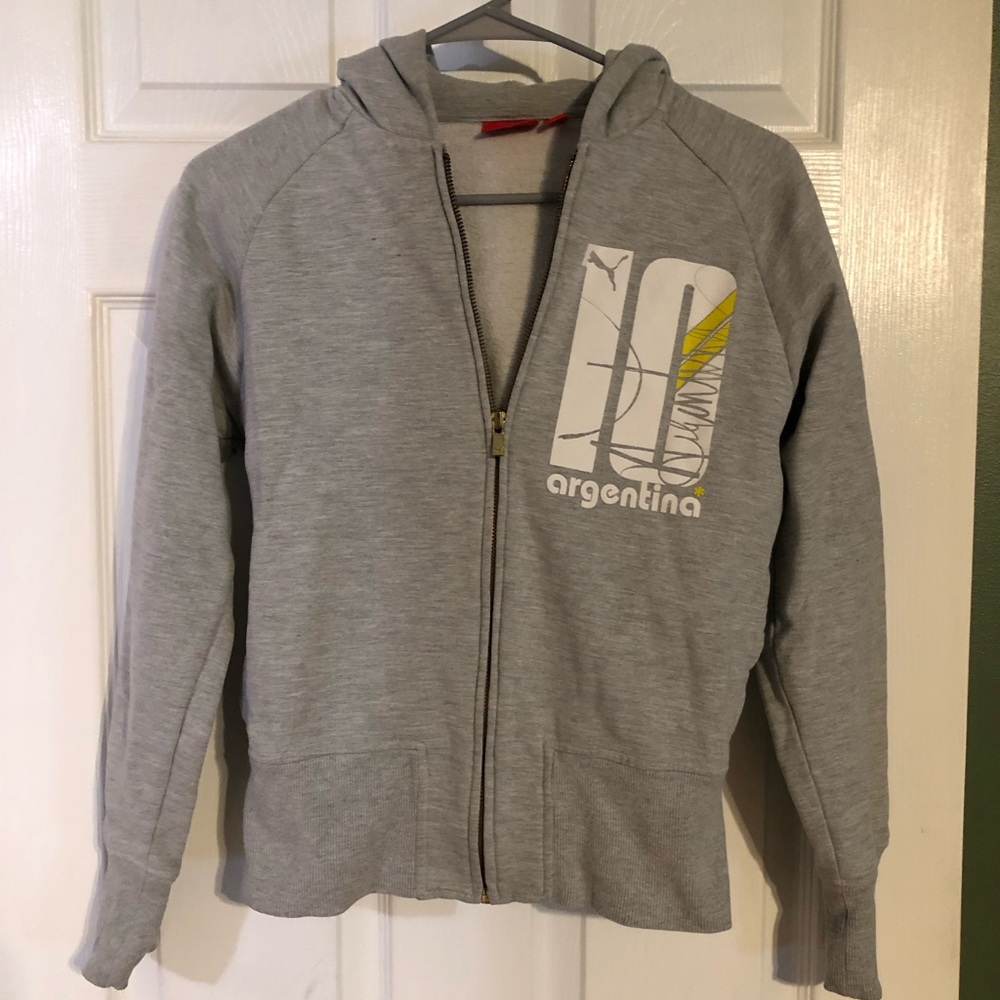 Puma women’s small S Argentina zip-up hoodie/sweatshirt